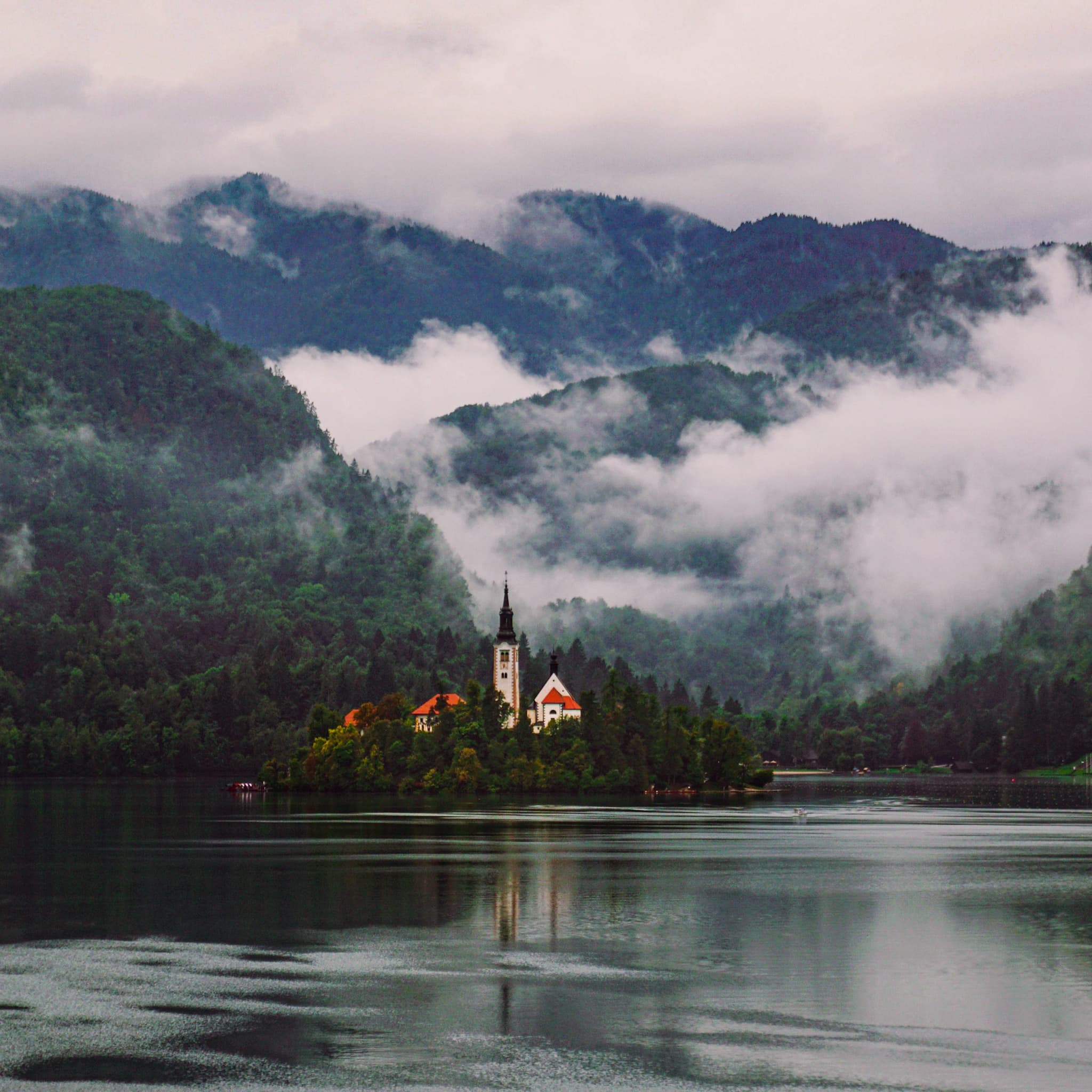 Fog over Lake Bled