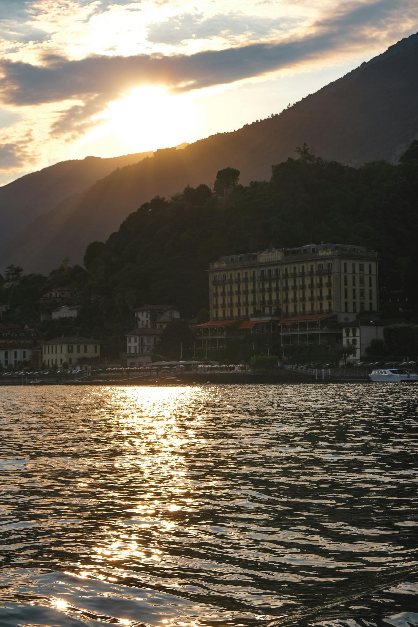 Sunset over Lake Como